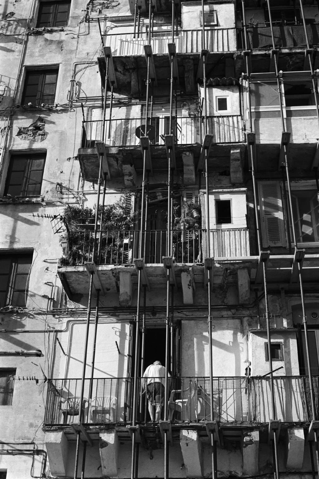 Facade of a high density apartment block